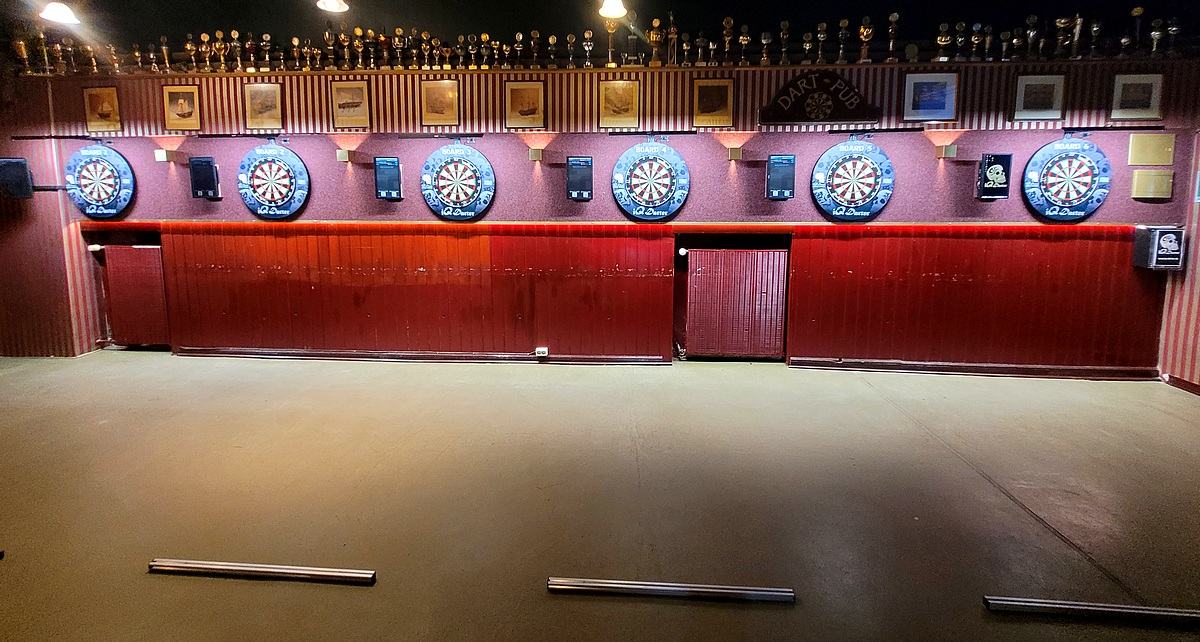 Dartraum im Klabautermann mit sechs Boards